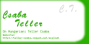csaba teller business card